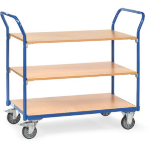 Chariot de magasin à plateaux sans rebord 1800