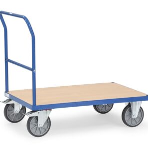 chariot  à dossier de poussée plateau bois  2503