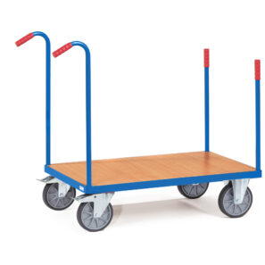 chariot à barres de poussée plateau bois 2581