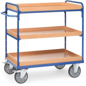 chariot 3-4 plateaux sup avec rebords 8122