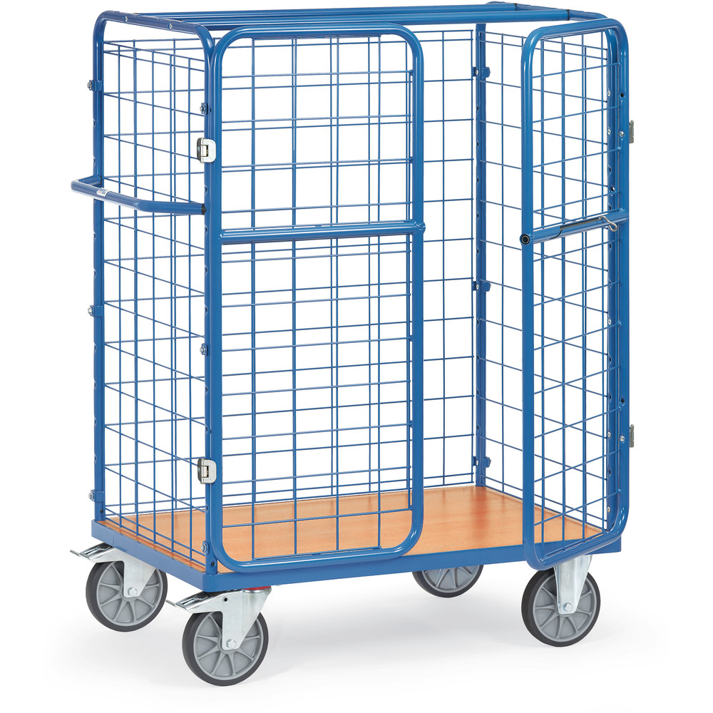 Chariots pour colis avec treillis et portes battantes 8482-3
