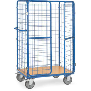 Chariots pour colis avec treillis et portes battantes et toit 8583-3D