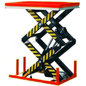 Table ACIER double ciseaux superposés HD1000 - 1000kg - 1300x8200