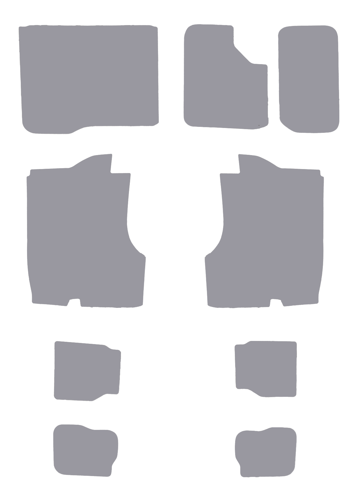 Kit habillage peuplier gris sans plancher Kangoo van, Townstar, Citan (L1)